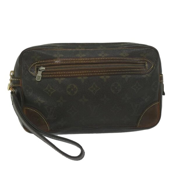LOUIS VUITTON Monogram Marly Dragonne GM Clutch Bag M51825 LV Auth 61213 - Picture 1 of 15